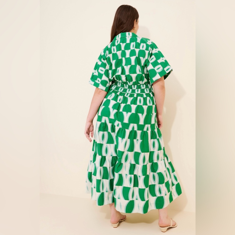 Anthropologie The Somerset Maxi Dress: Shirt Dress Edition in Green size M - Picture 4 of 14